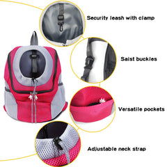 Fhiny dog carrier safety leash connection keeps pets secure during adventures.