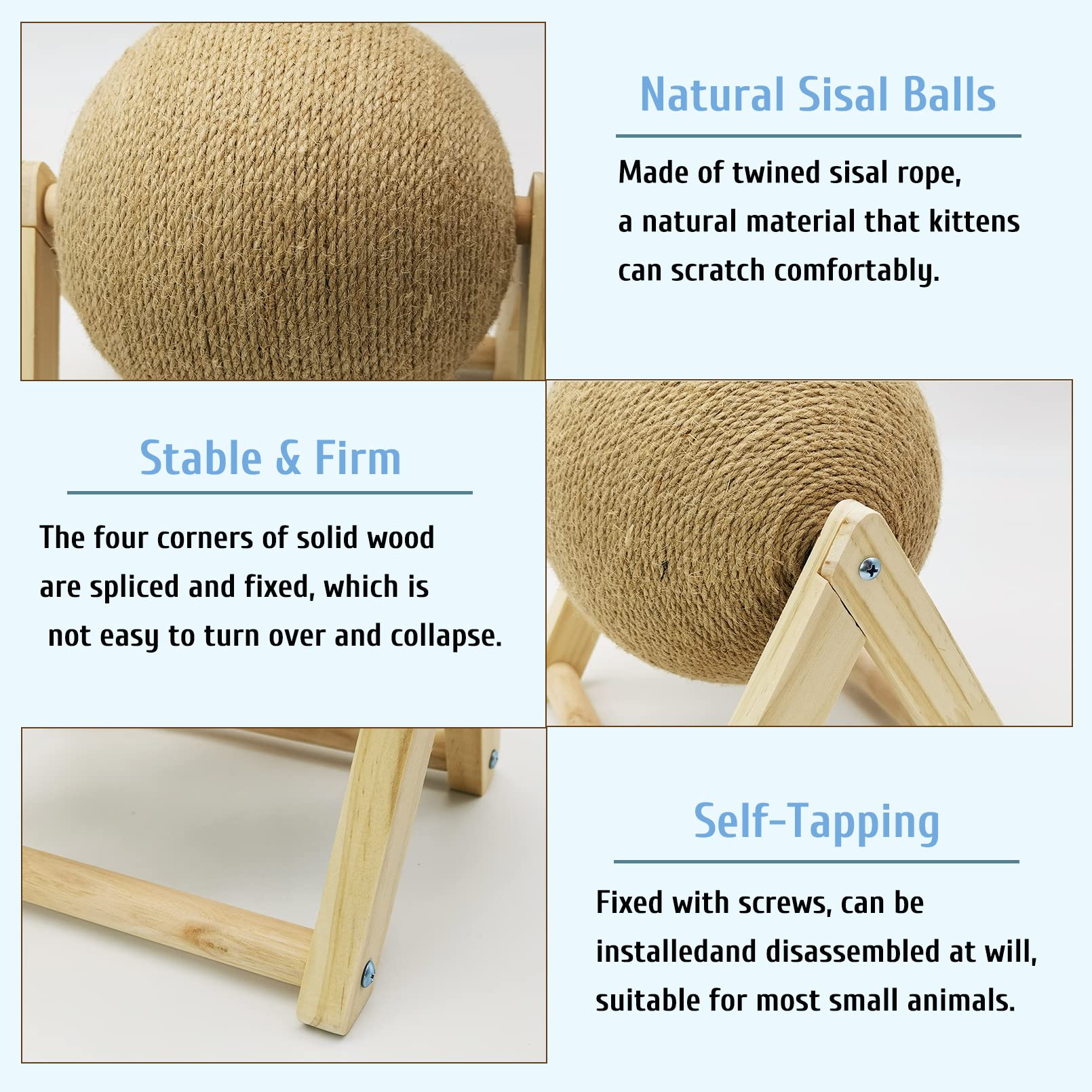 Fhiny furniture-friendly scratch toy protects furniture while pets enjoy natural play.