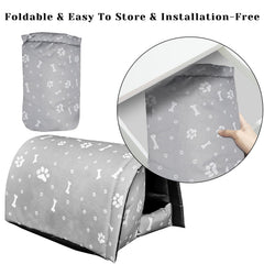 Fhiny outdoor cat house foldable storage showing compact, easy-to-transport setup.