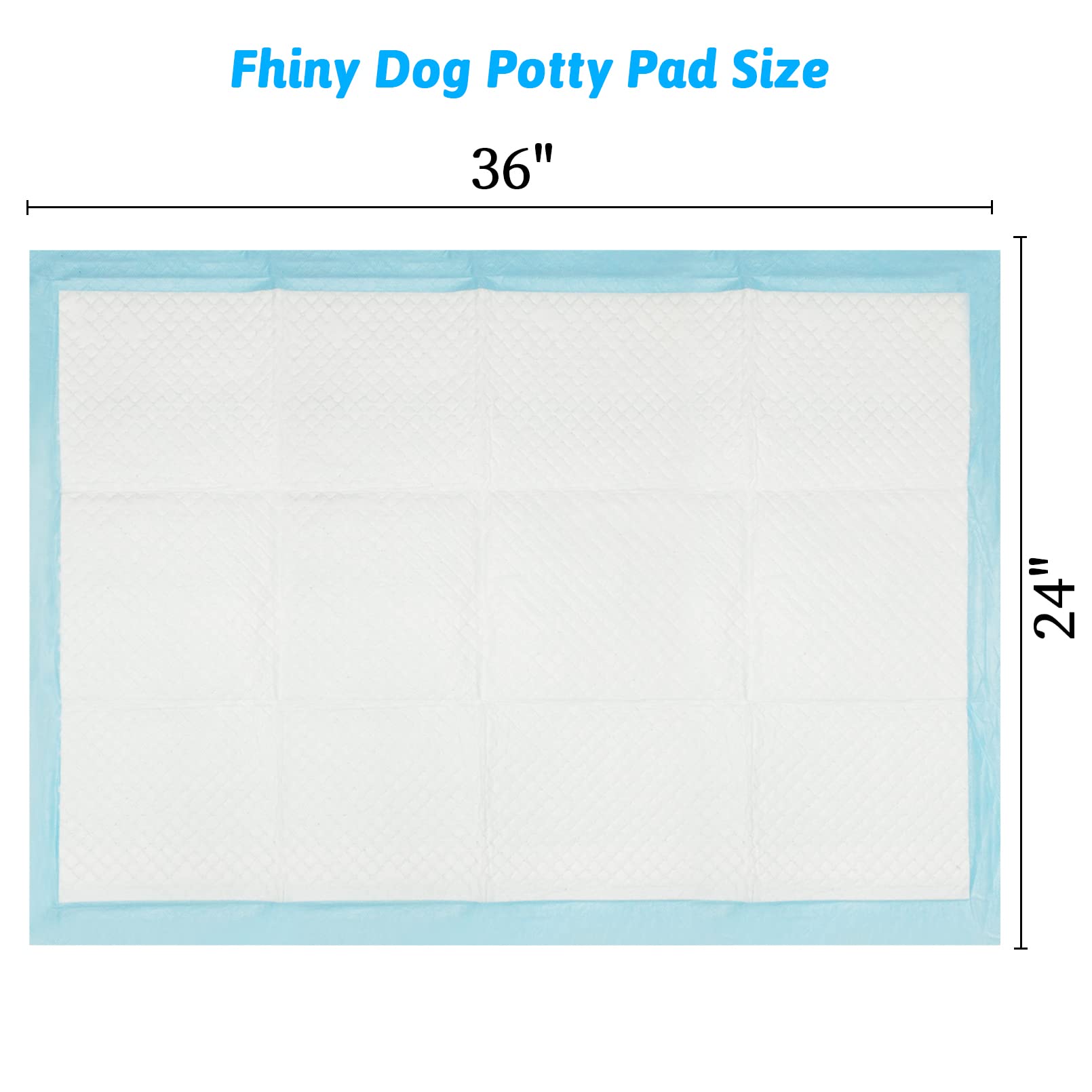 Fhiny pee pads 24x36 large size ideal for home or travel use