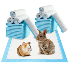 Fhiny rabbit pee pad 18x24 top view highlighting multi-layer protection for quick moisture management.