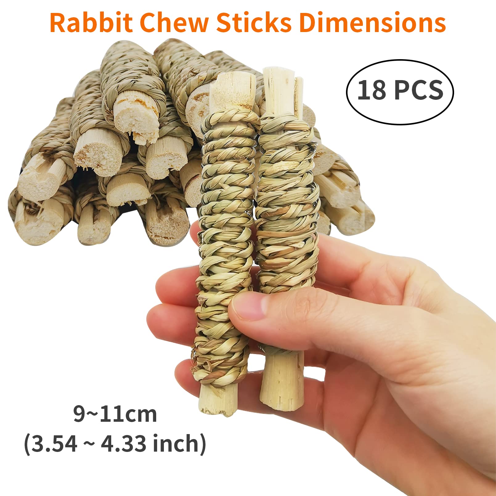 Fhiny snack de bambú para chinchillas, conejos y hámster