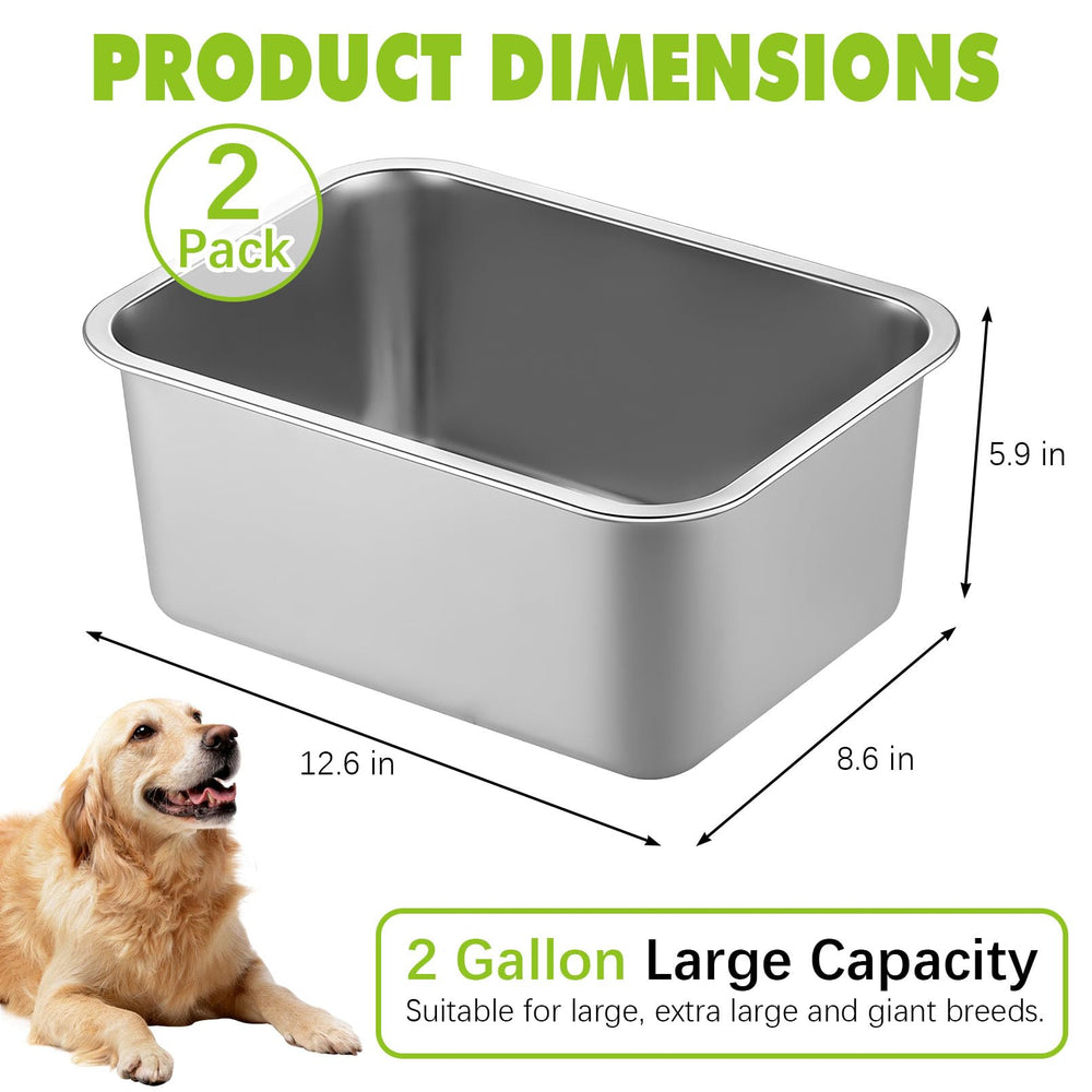 Fhiny stainless-steel dog bowl durable material for outdoor use.