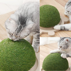 Fhiny two piece sisal ball supports scratching while encouraging active play.