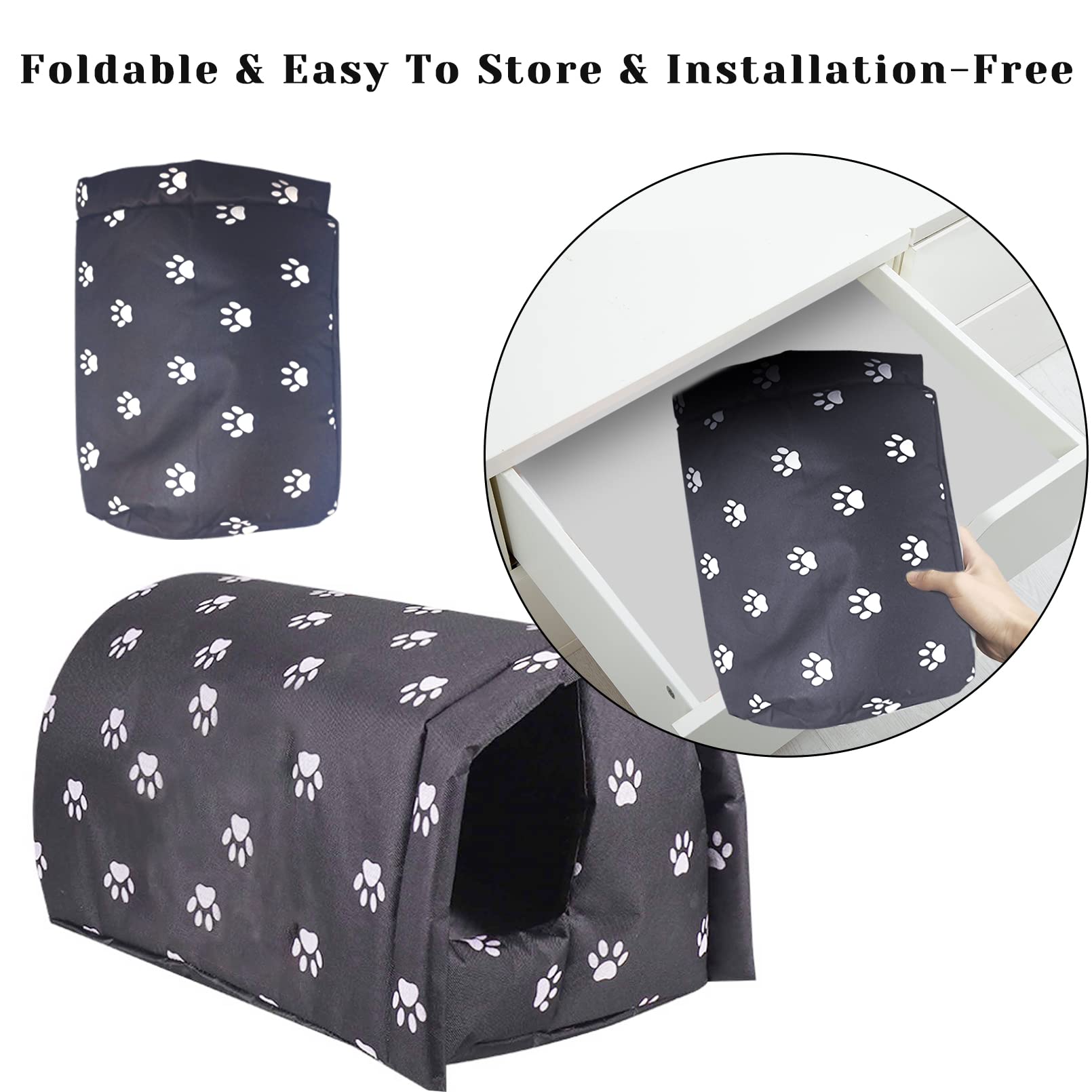 The Fhiny warm pet cave interior offers plush insulation for chilly evenings.
