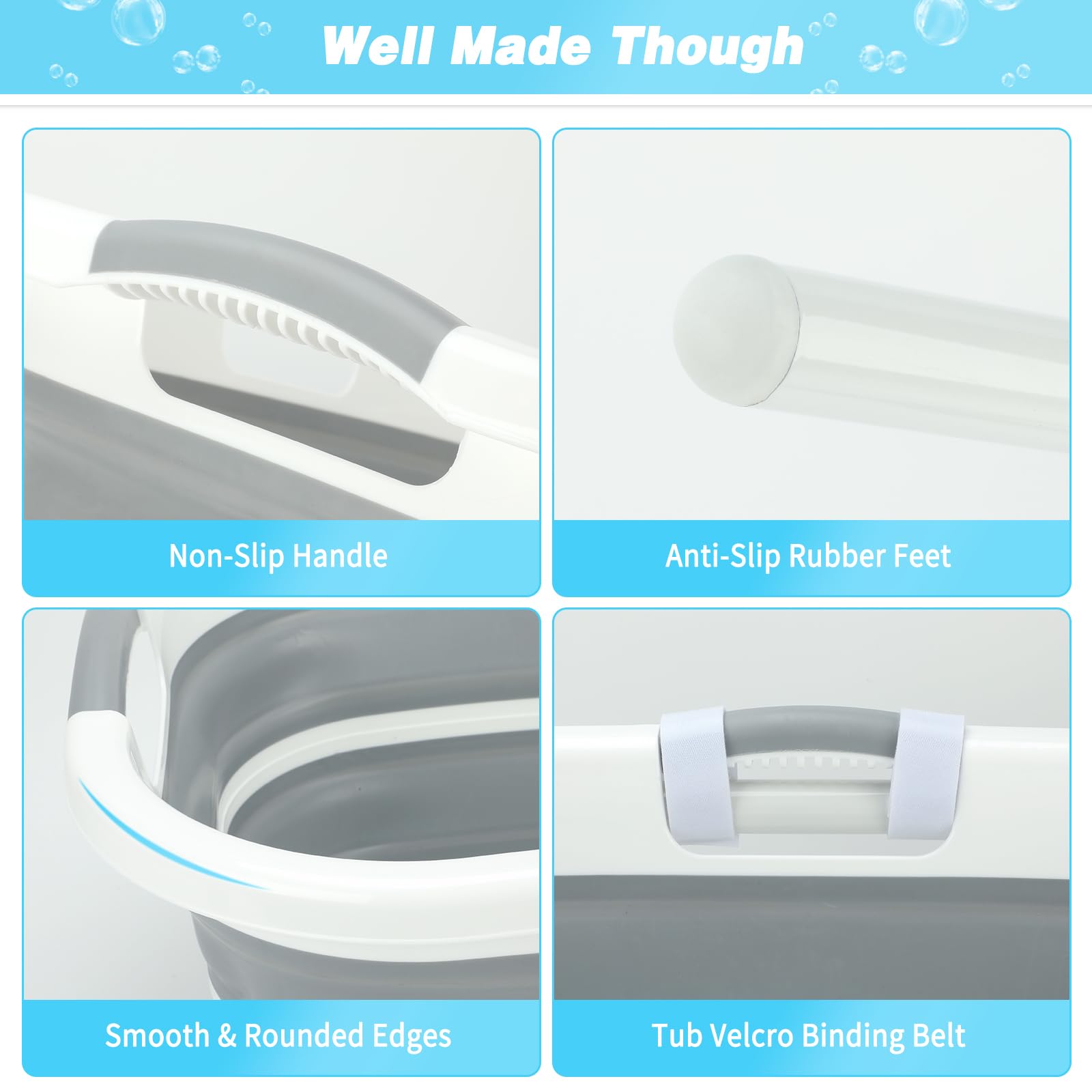 FHTONGE adjustable collar and detachable harness keep pets steady during bath.