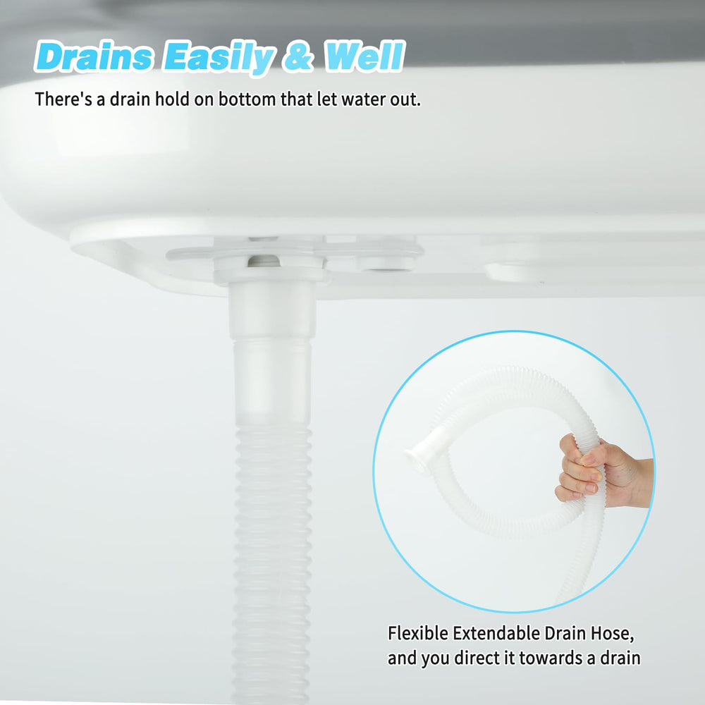 FHTONGE multifunction tub doubles as foot soak and outdoor storage container.