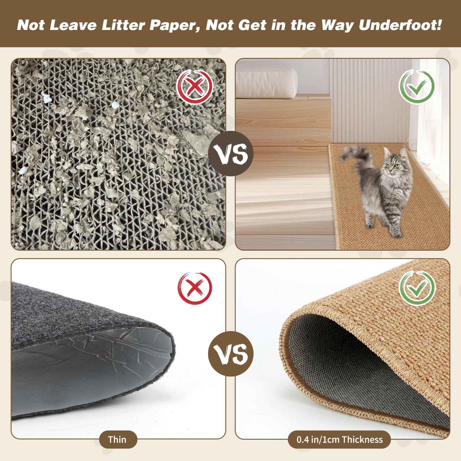 FHTONGE large vertical scratch surface enabling cat stretching