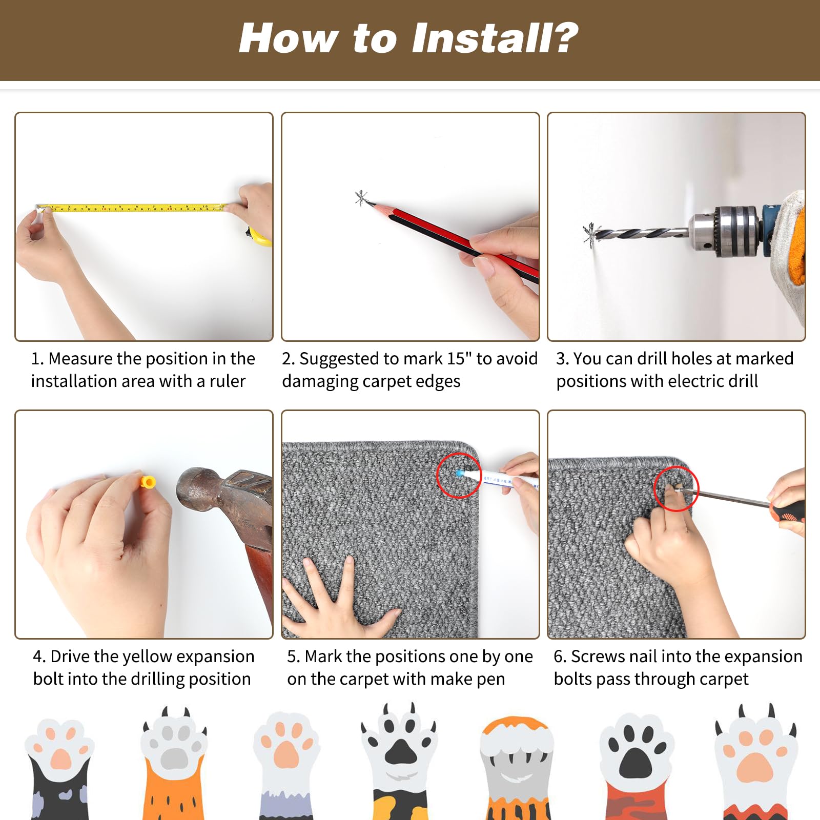 FHTONGE versatile cat scratcher supports multiple placement scenarios and uses.