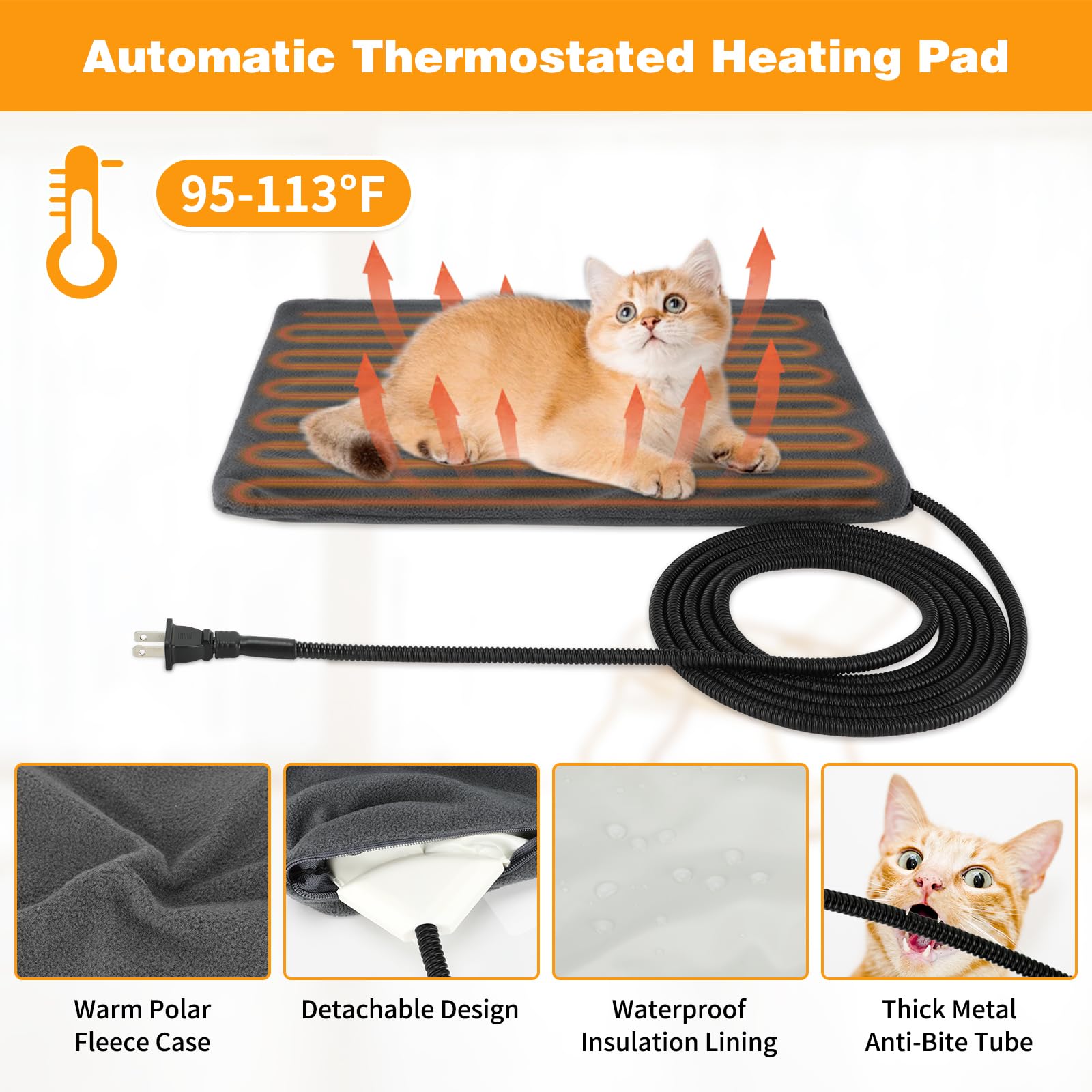 FHTONGE self-heating pad maintains comfortable warmth without constant monitoring.