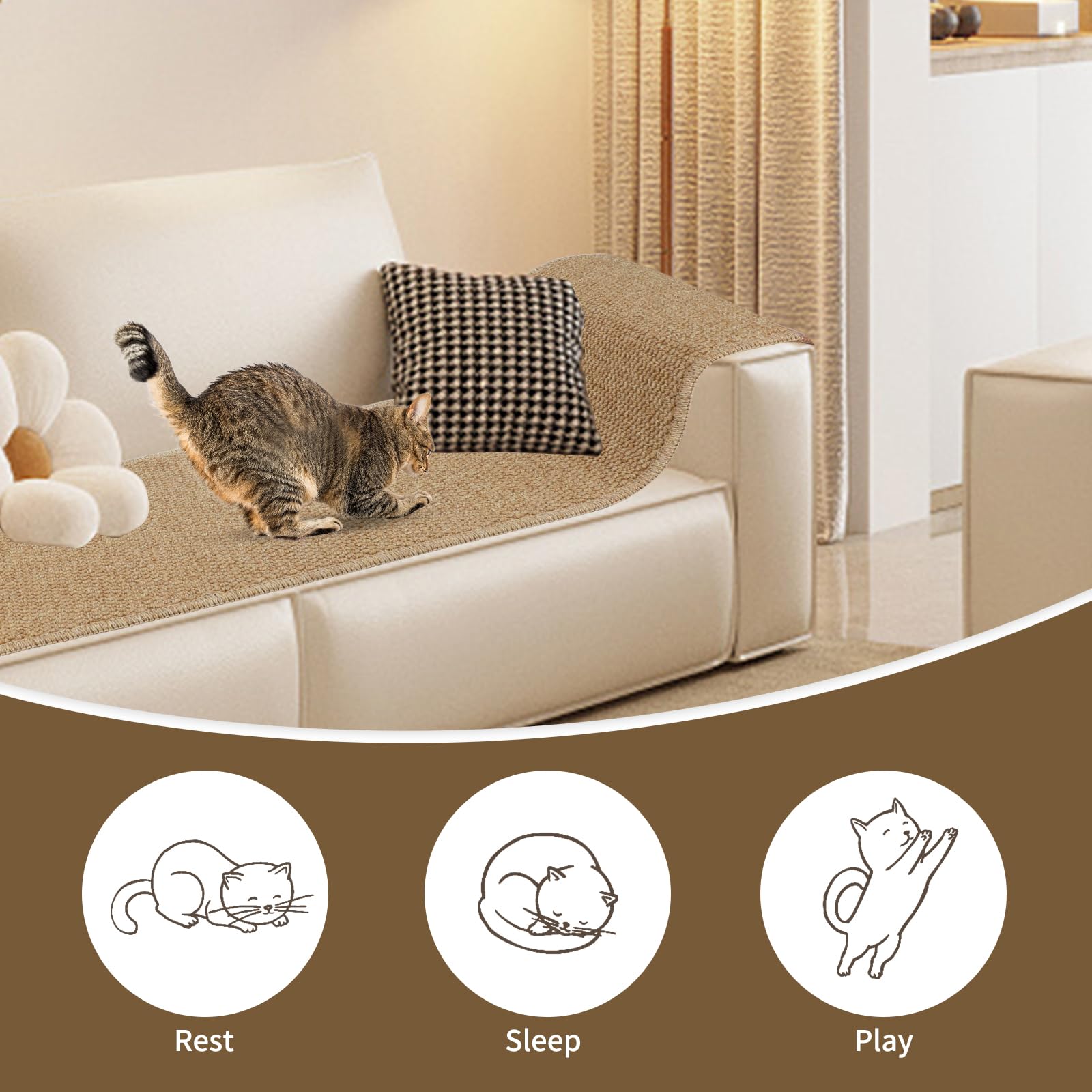 FHTONGE versatile placement demonstrates wall, sofa, and corner uses