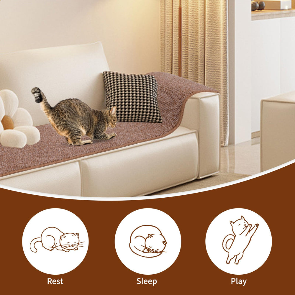 FHTONGE vertical scratching area offers a prominent outlet for cat activity.