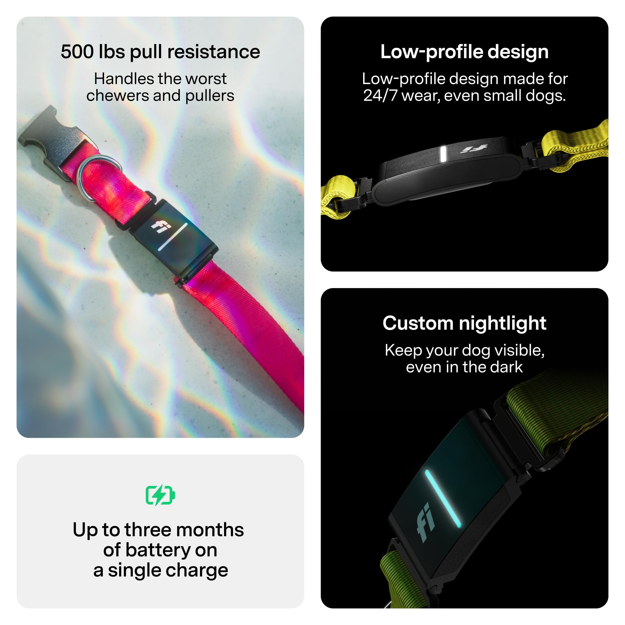 Fi Series 3+ yellow collar quick setup guide for new users.