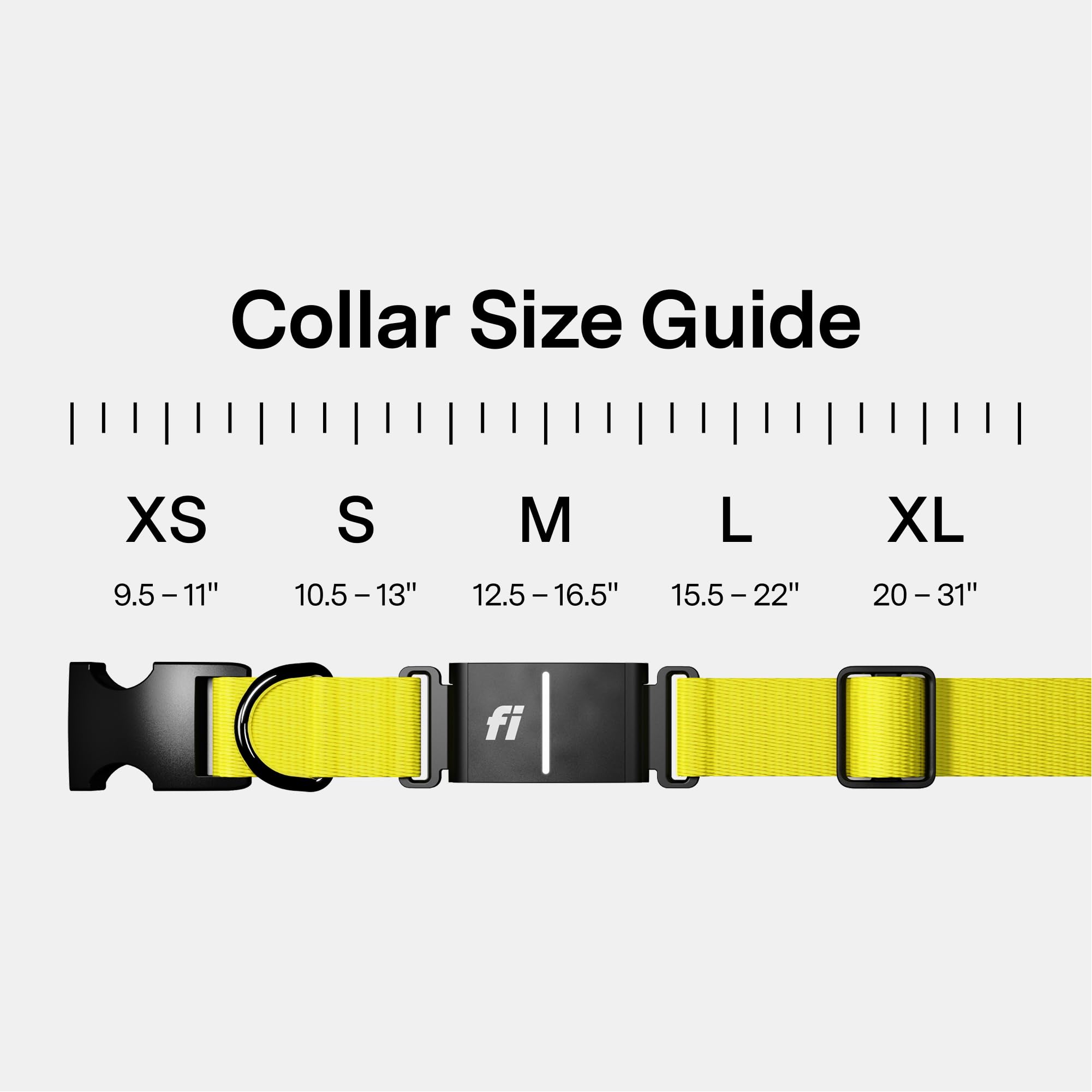 Fi Series 3+ yellow collar waterproof design with bright LED indicators for visibility.