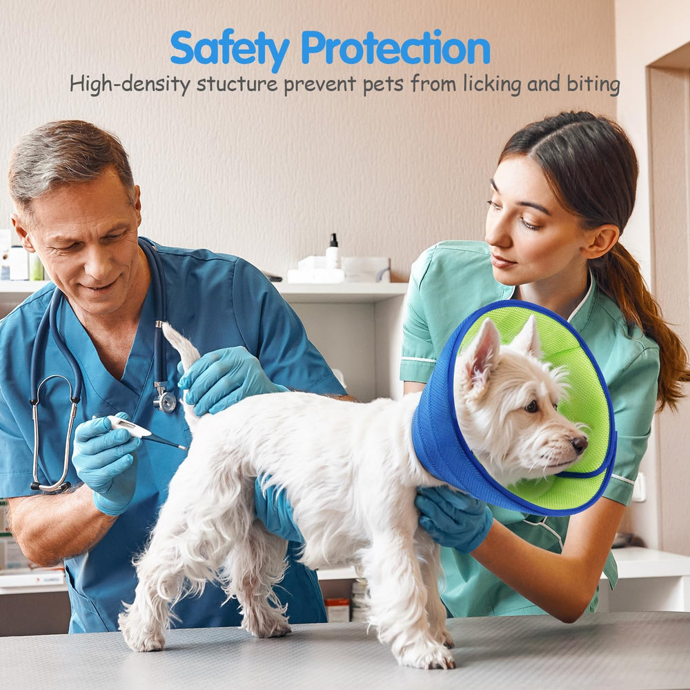 Fickte Soft Dog Cone Collar breathable fabric helps pets stay cool.