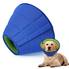 Fickte soft dog cone collar breathable mesh aids post-surgery comfort.