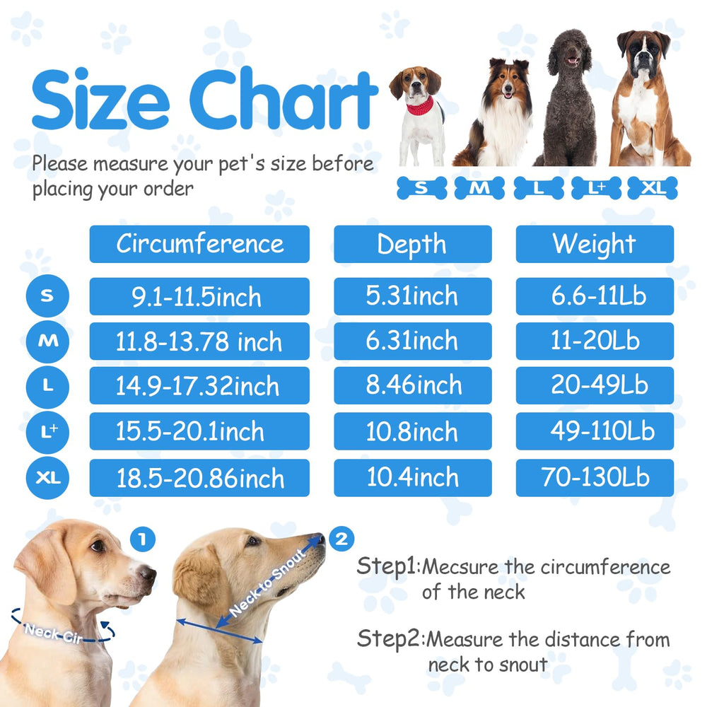 Fickte XL dog cone recovery offering comfortable coverage for large dogs
