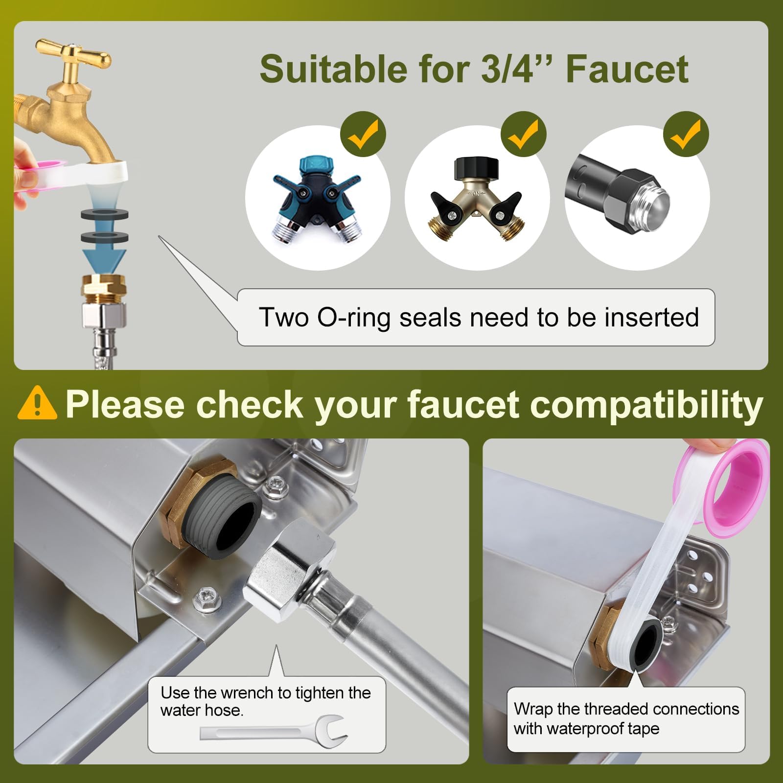 Ficuswin bottom drainage and cleaning brush for easy maintenance.