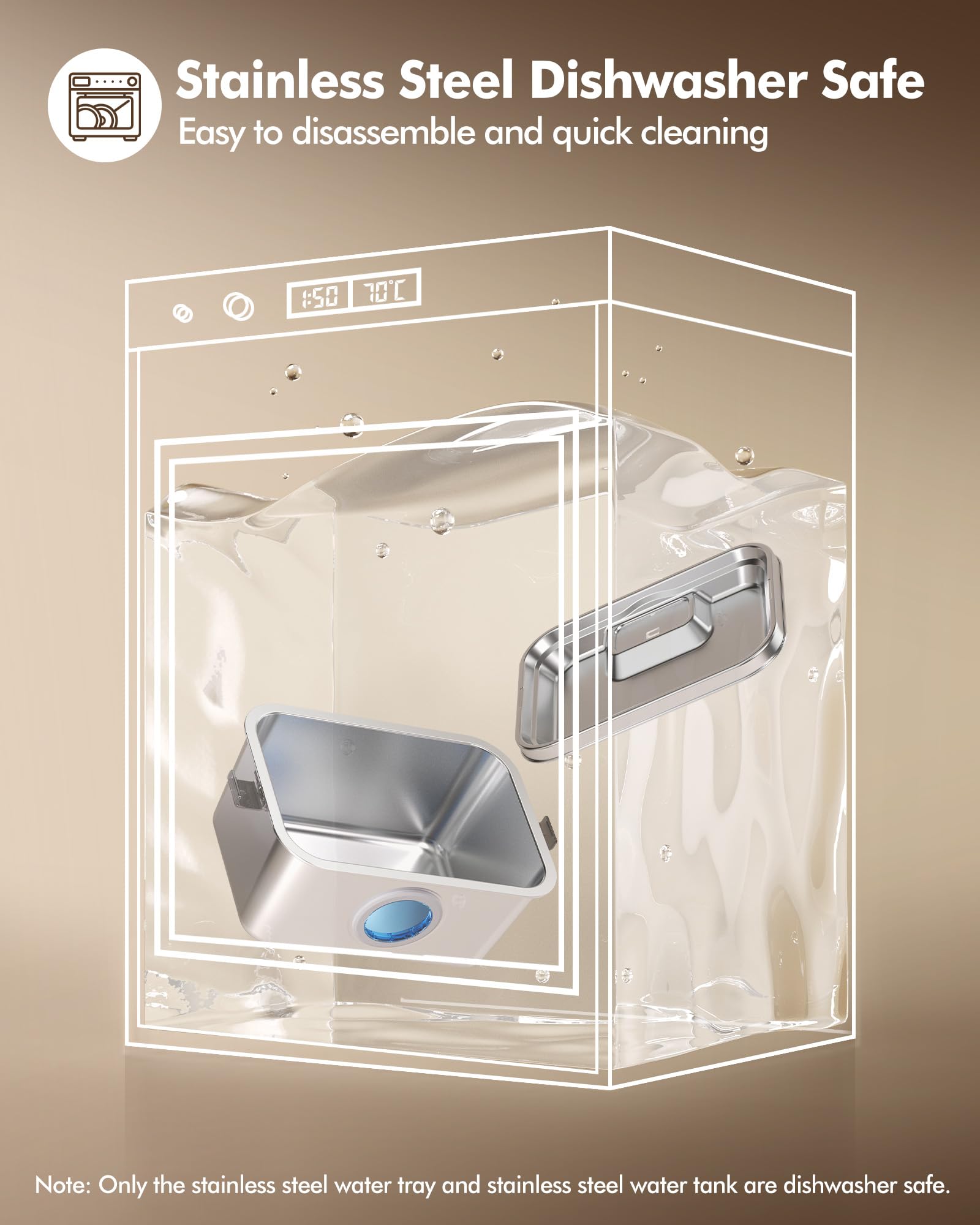 Ficuswin dog water fountain detachable parts simplify cleaning and setup.