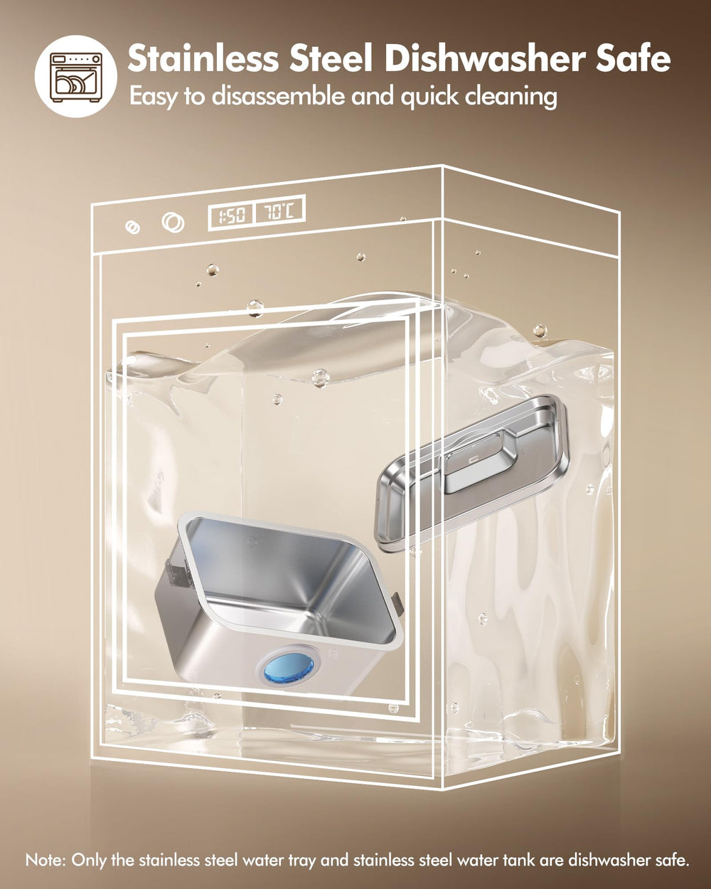 Ficuswin dog water fountain detachable parts simplify cleaning and setup.