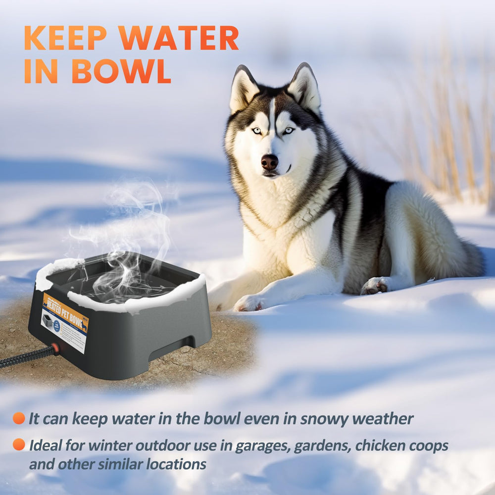 Ficuswin heated water bowl ideal for multi-pet households and farms.