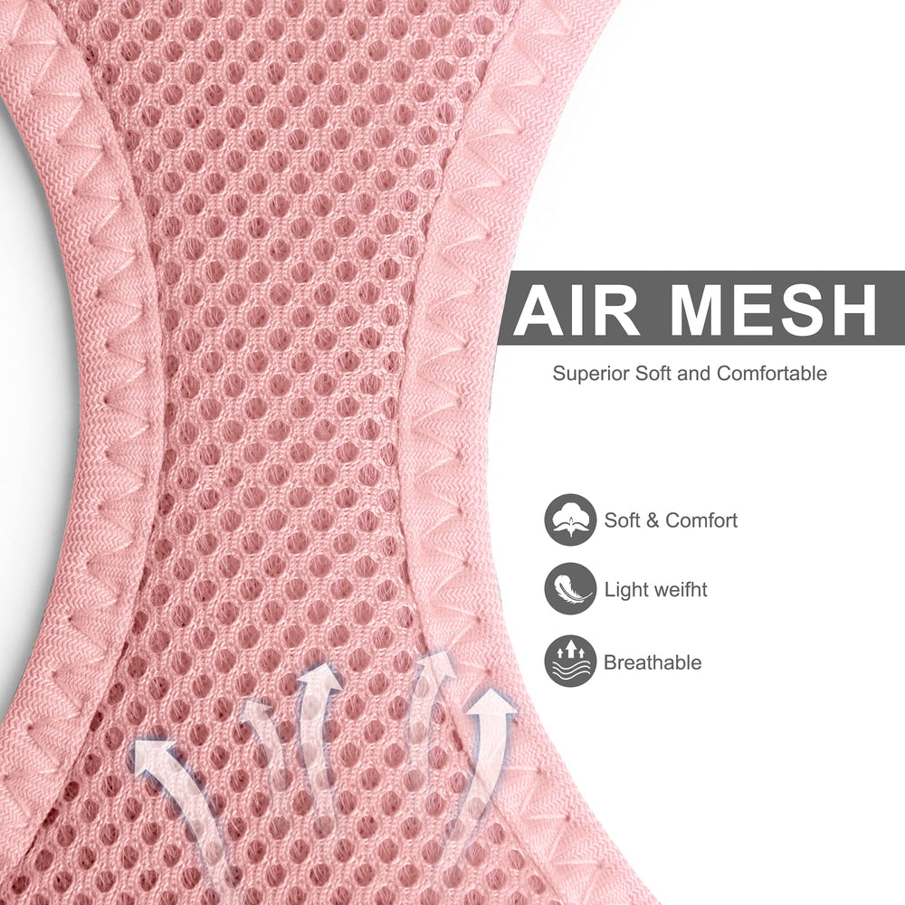 Fida air-mesh harness breathable pink for comfortable outings