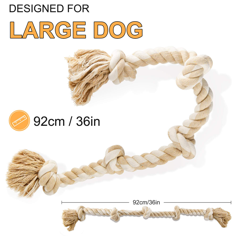 Fida rope toy demonstrates indoor-outdoor play versatility for dogs.