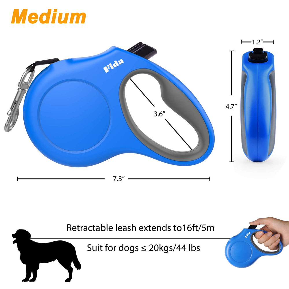 Fida dog waste bag holder blue keeps cleanup supplies ready.
