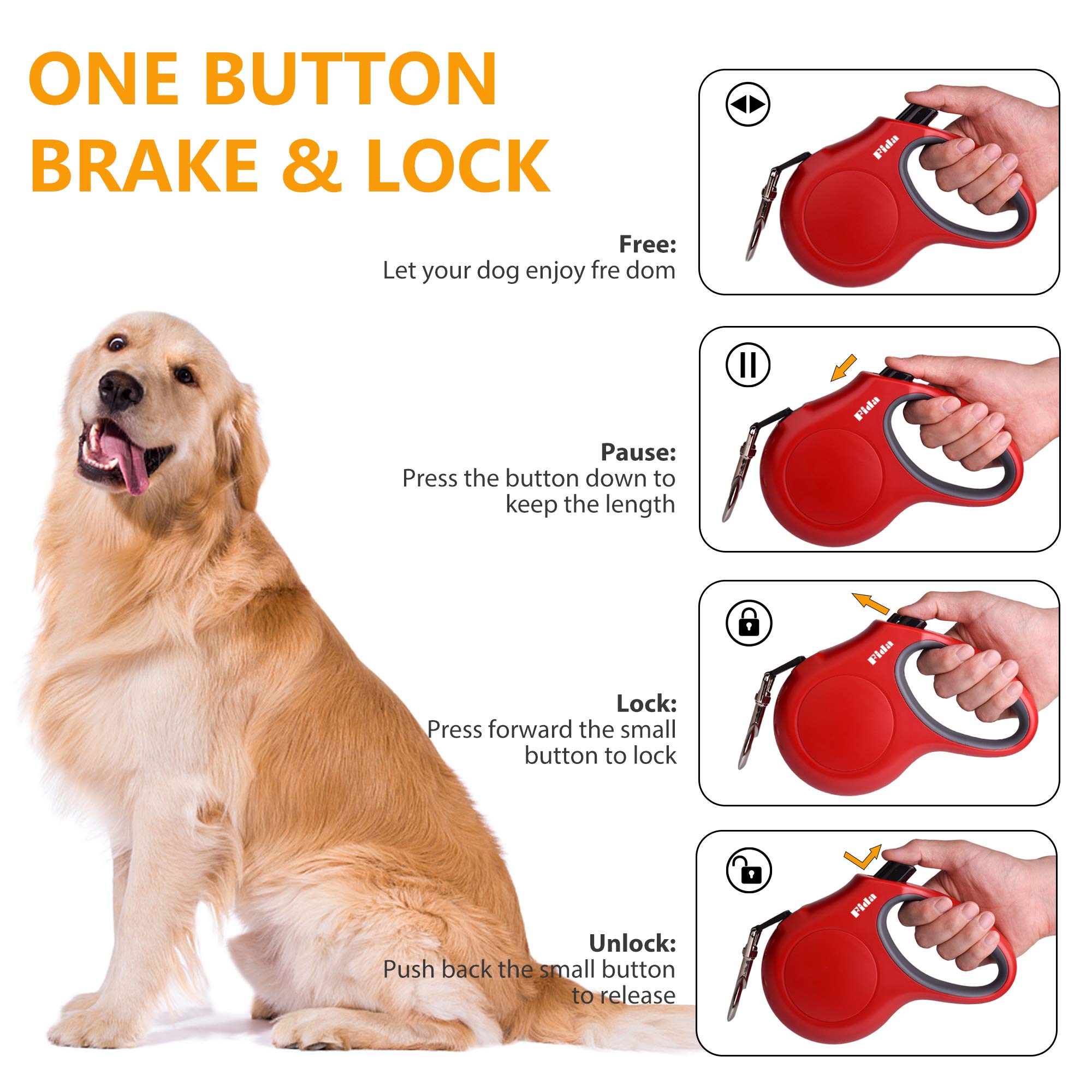 Fida easy roll-on/off design lets you adjust distance with a thumb.
