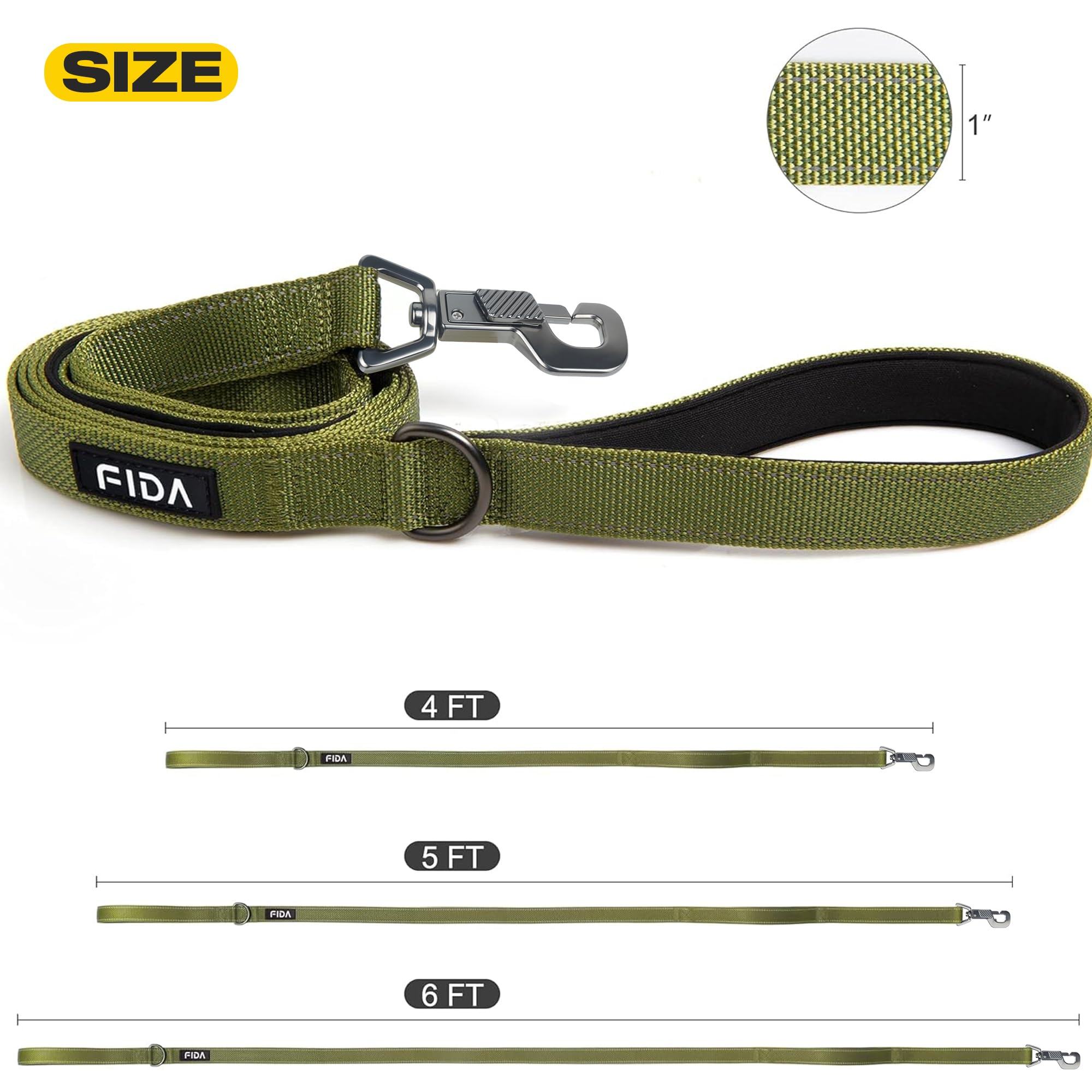 Fida heavy-duty stitching highlights durability for large or active dogs.