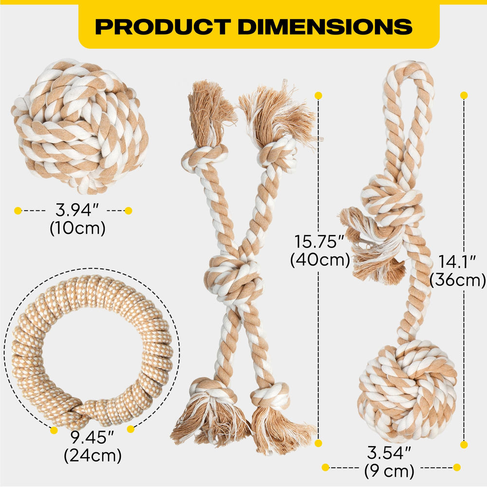 Fida heavy duty rope toy in use by large breeds for interactive fun