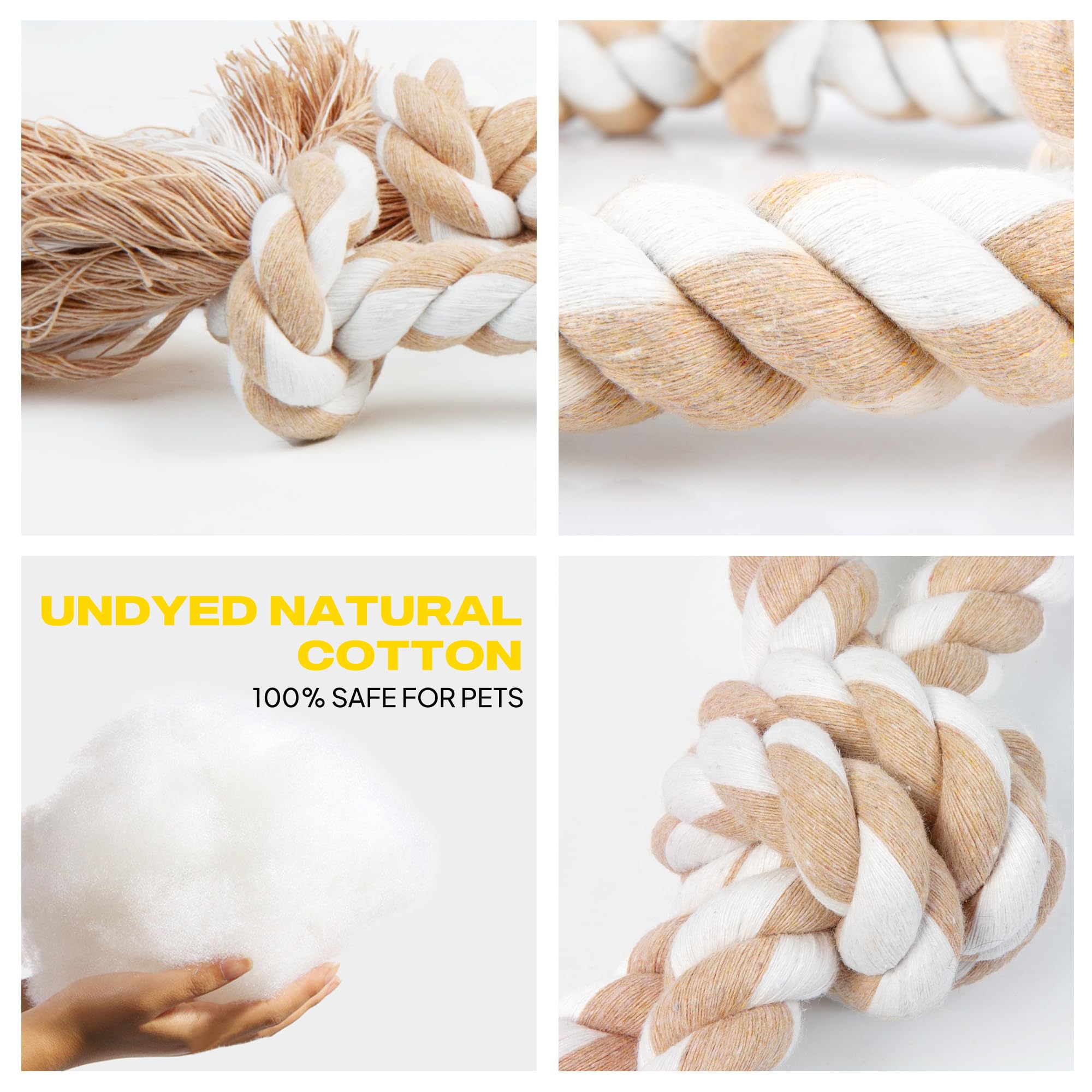 Fida rope toy ring for interactive tug of war and bonding