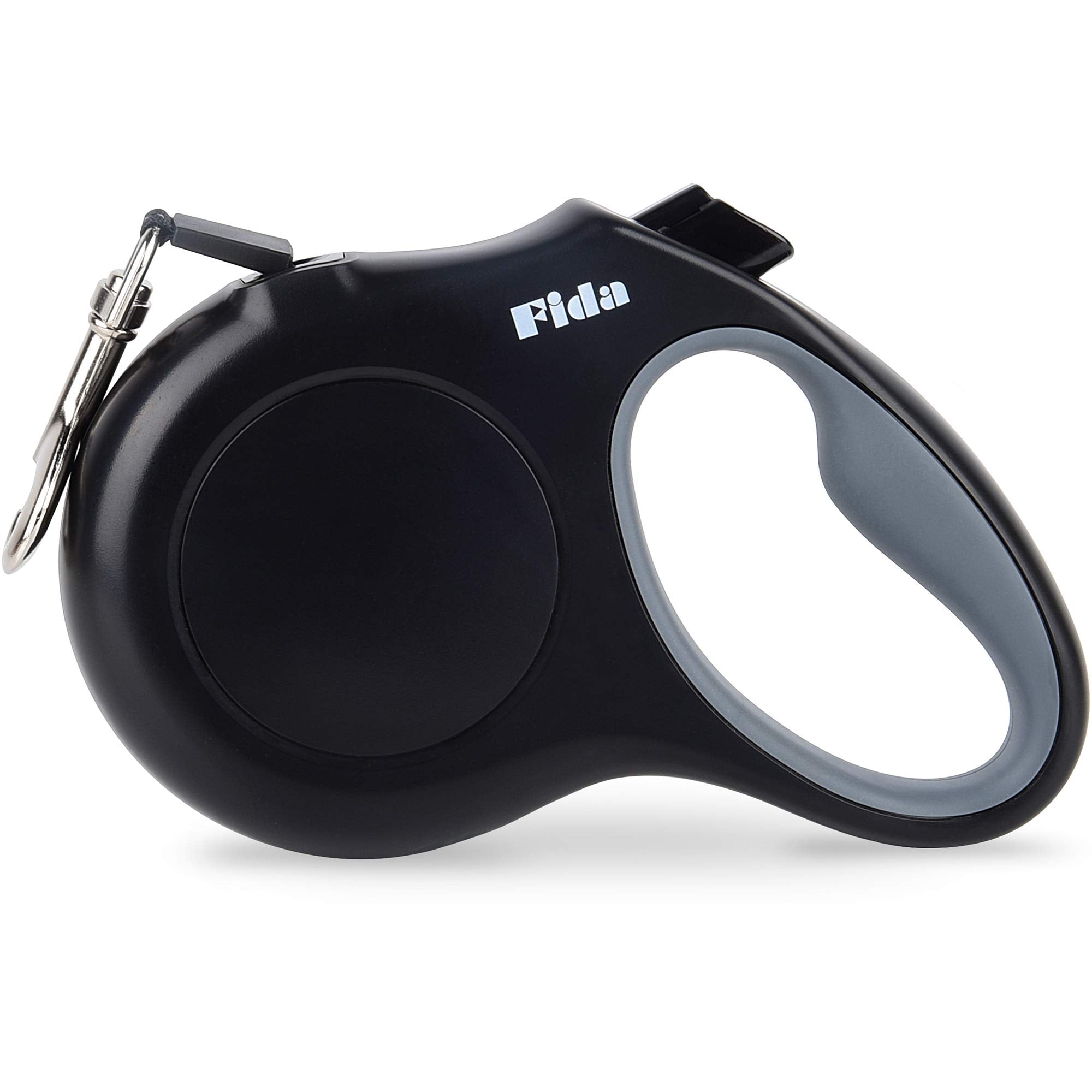 Fida heavy-duty retractable leash 16ft for dogs up to 44 lbs, closed reel.