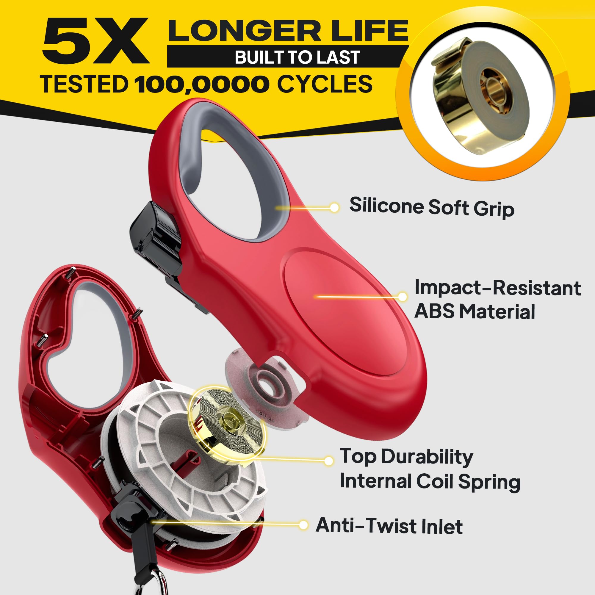 Fida retractable dog leash 16ft ergonomic handle enhances comfort on long walks.