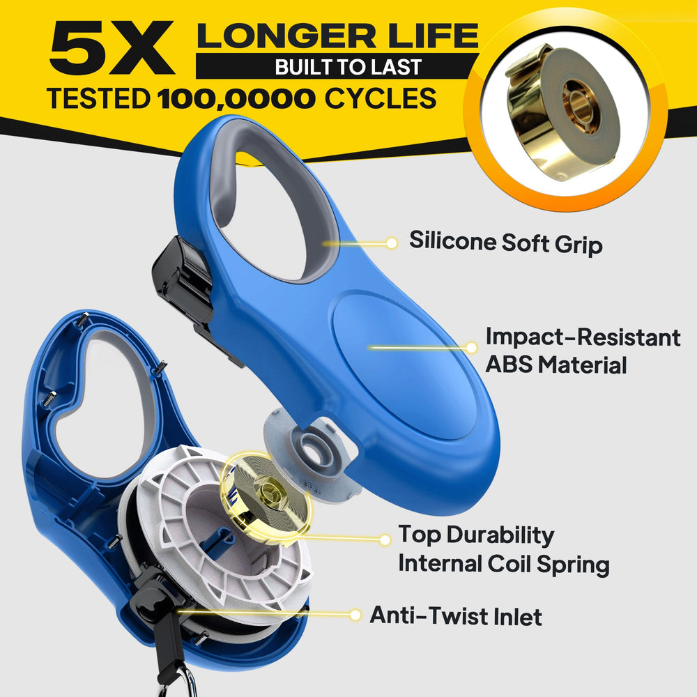 Fida retractable dog leash 16ft reflective tape boosts nighttime visibility