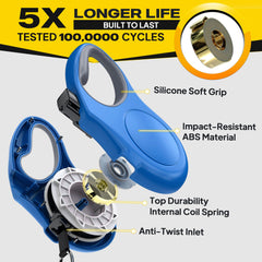 Fida retractable dog leash 16ft reflective tape boosts nighttime visibility