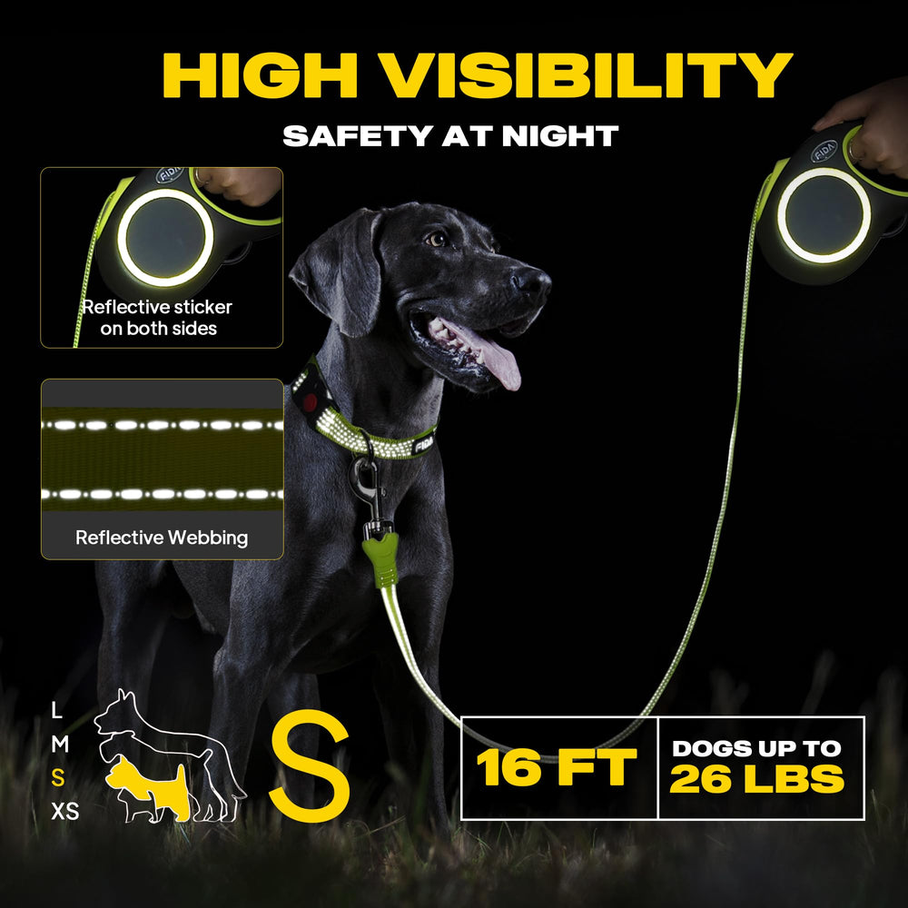 Fida leash with chewing-proof cable for durability.