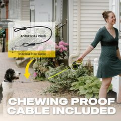 Fida retractable leash features chewing-proof cable for durable daily use