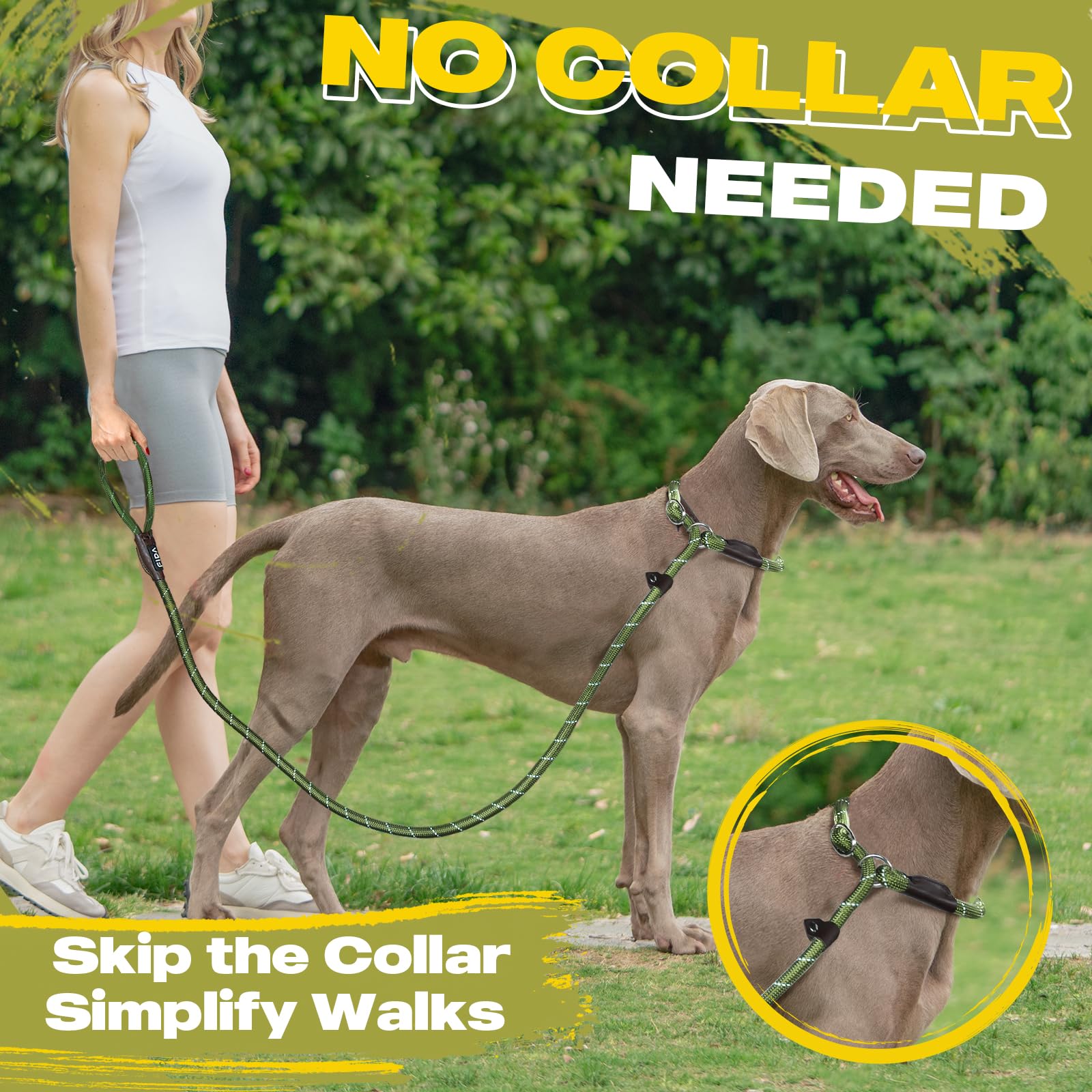 Fida Slip Leads leather-bound knots add durability and premium feel.