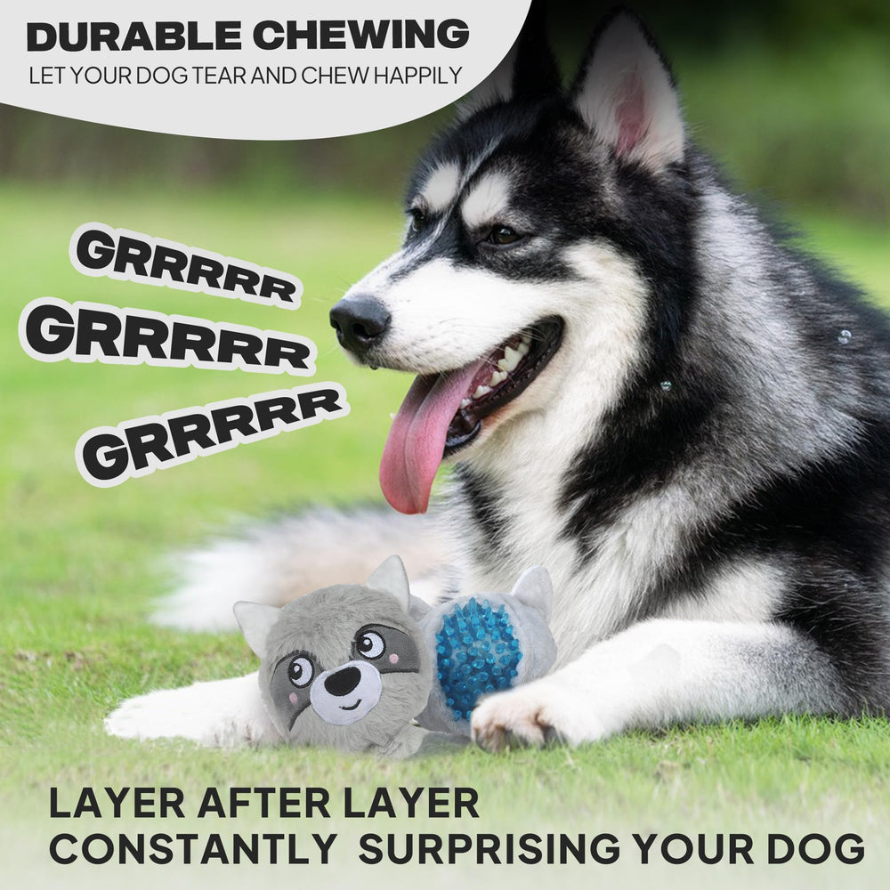 Fida squeaky dog toy inner spiky ball provides chewing challenge and dental-like stimulation