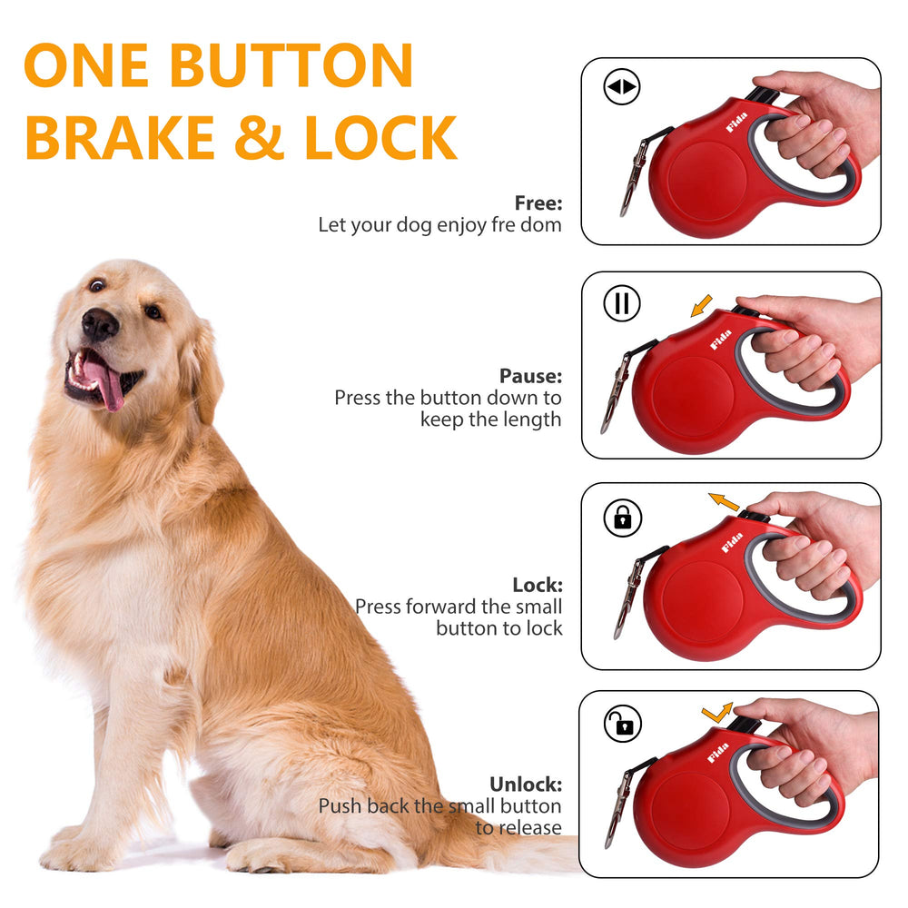 Fida tangle-free retraction keeps the leash smooth during daily use
