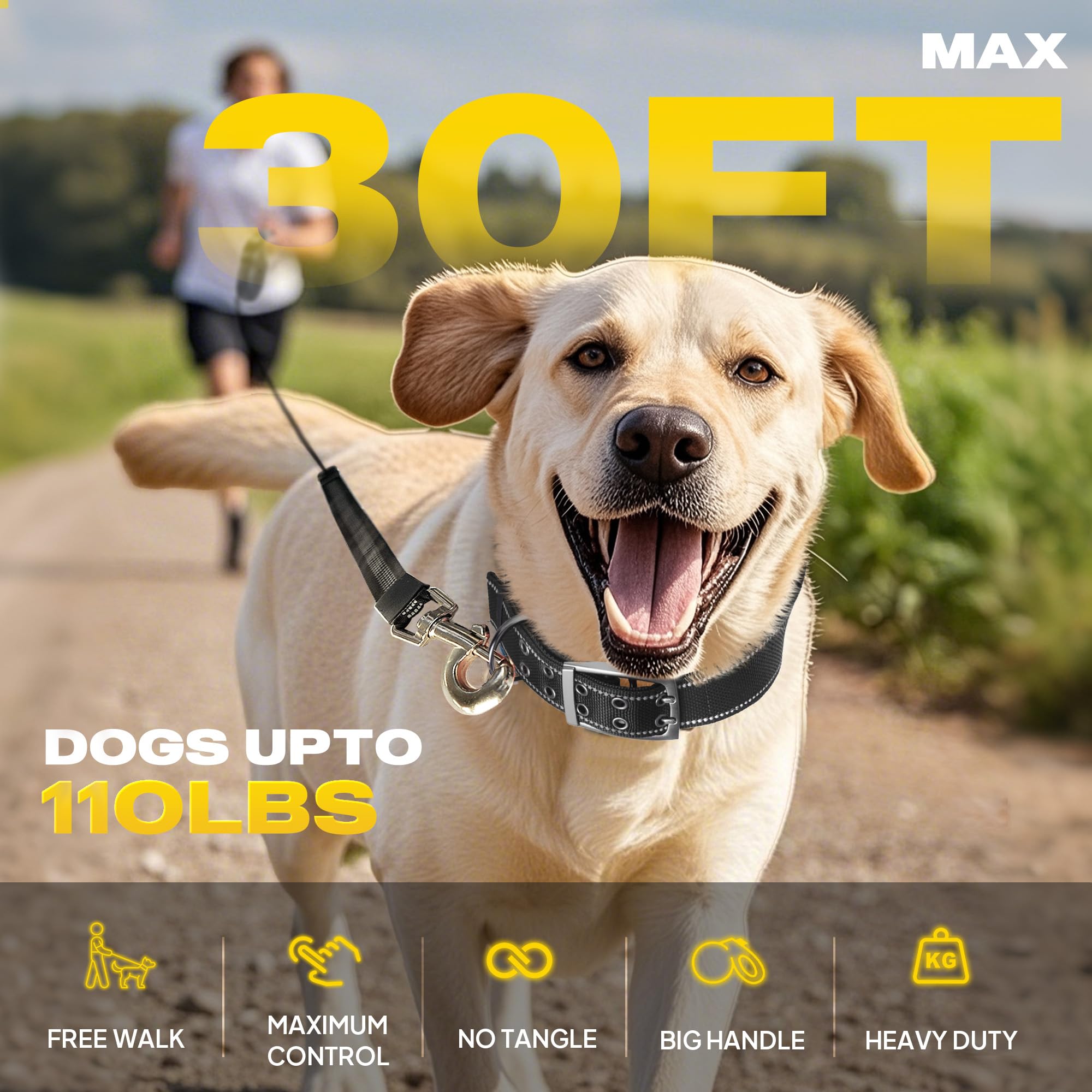 Fida leash dimensions and weight indicate a durable, robust design.