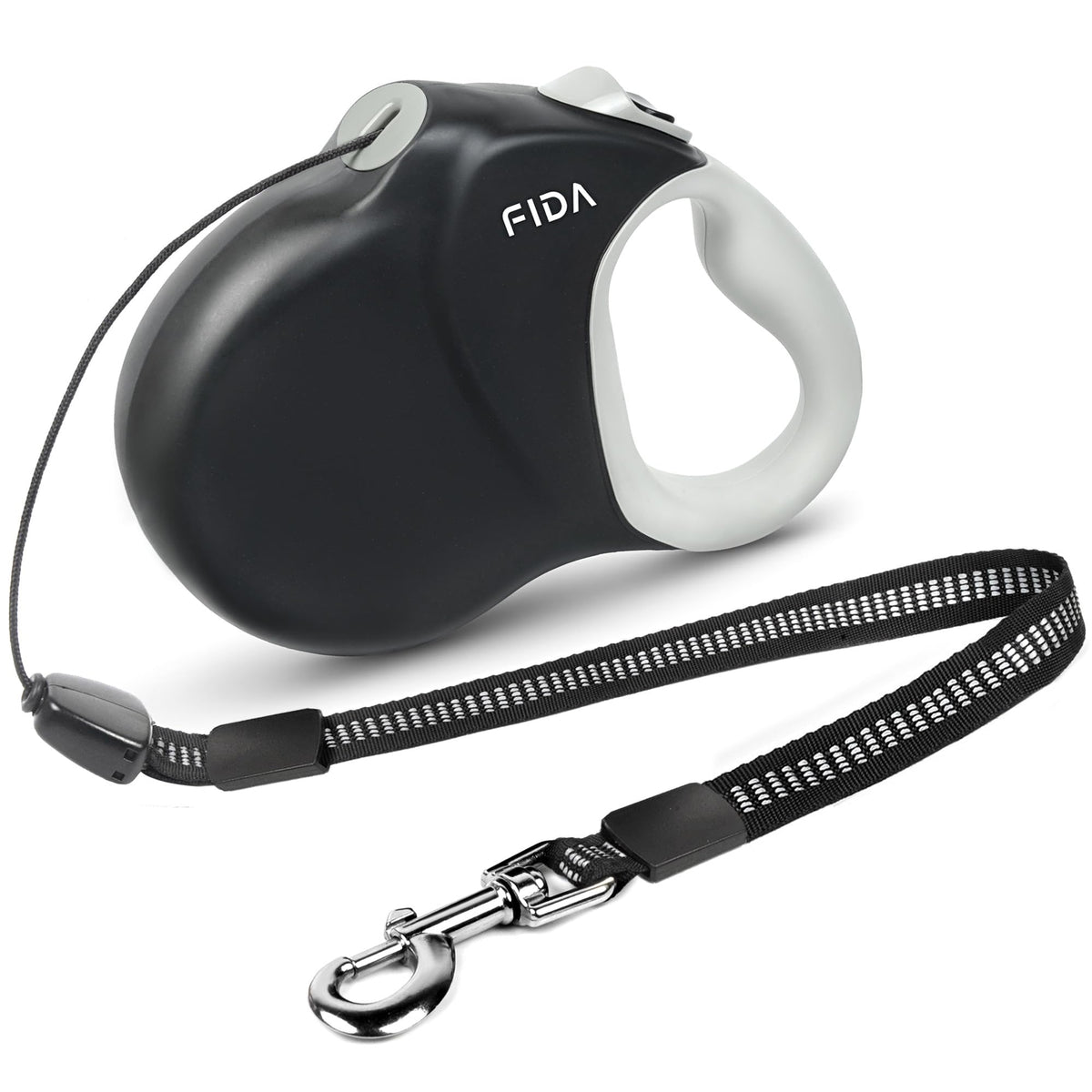 Fida Upgraded Retractable Dog Leash 30ft full view shows sturdy build for confident walks.