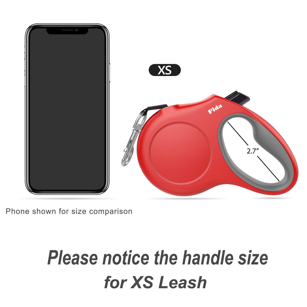 Fida XS leash with anti-slip ergonomic handle for comfortable control