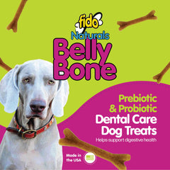 Fido Belly Bones closeup texture shows a crunchy, dental-friendly chew.