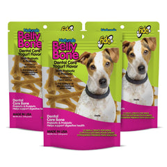 Fido Belly Bones 3-5 inch chews for small dogs, promoting fresh breath and dental care.