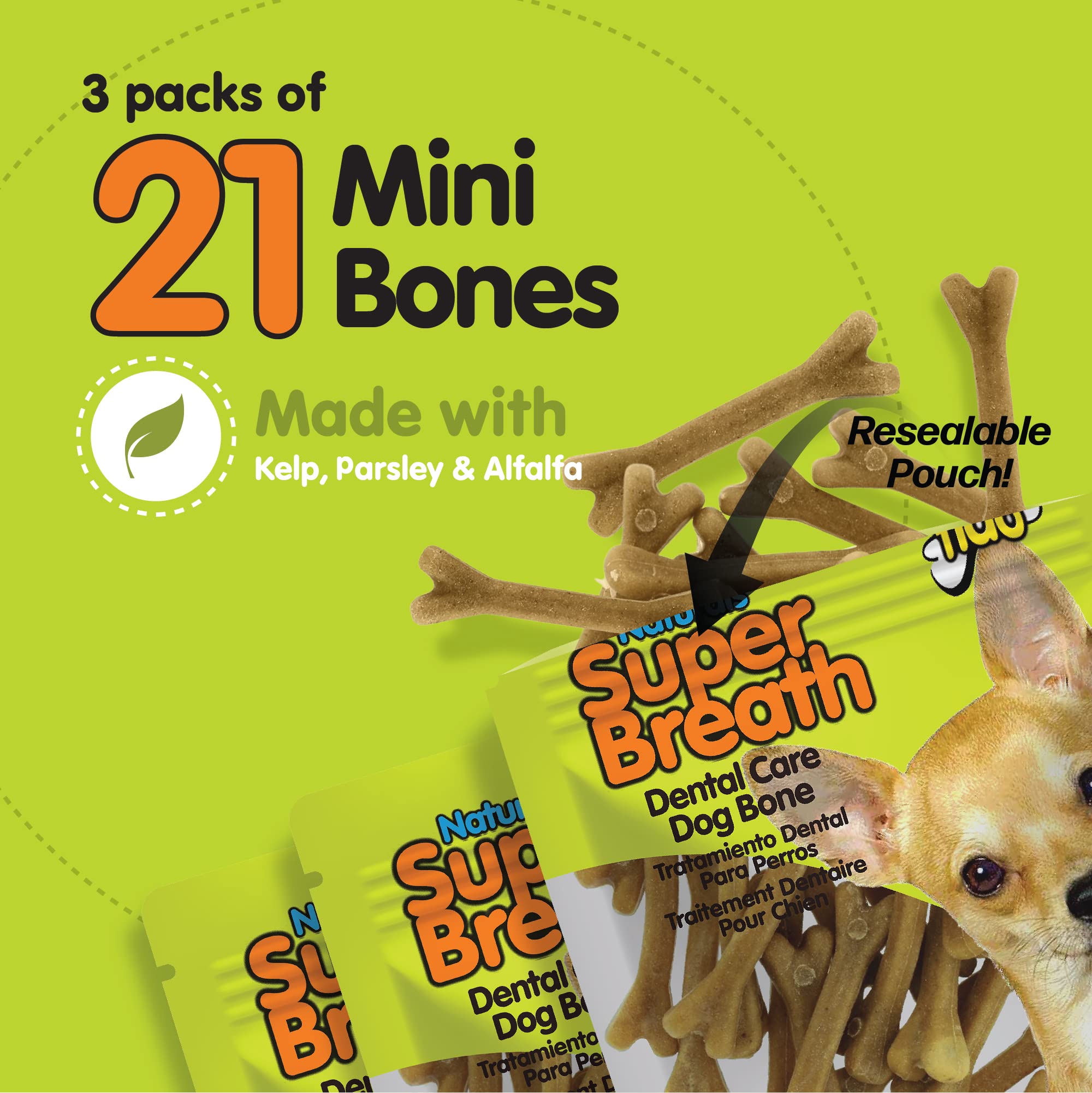 Fido chew with v-groove design aiding easy grip and gum massage during chewing.
