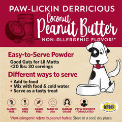 Fidobiotics Good Guts for Lil Mutts packaging—trusted, USA-made probiotic formula.