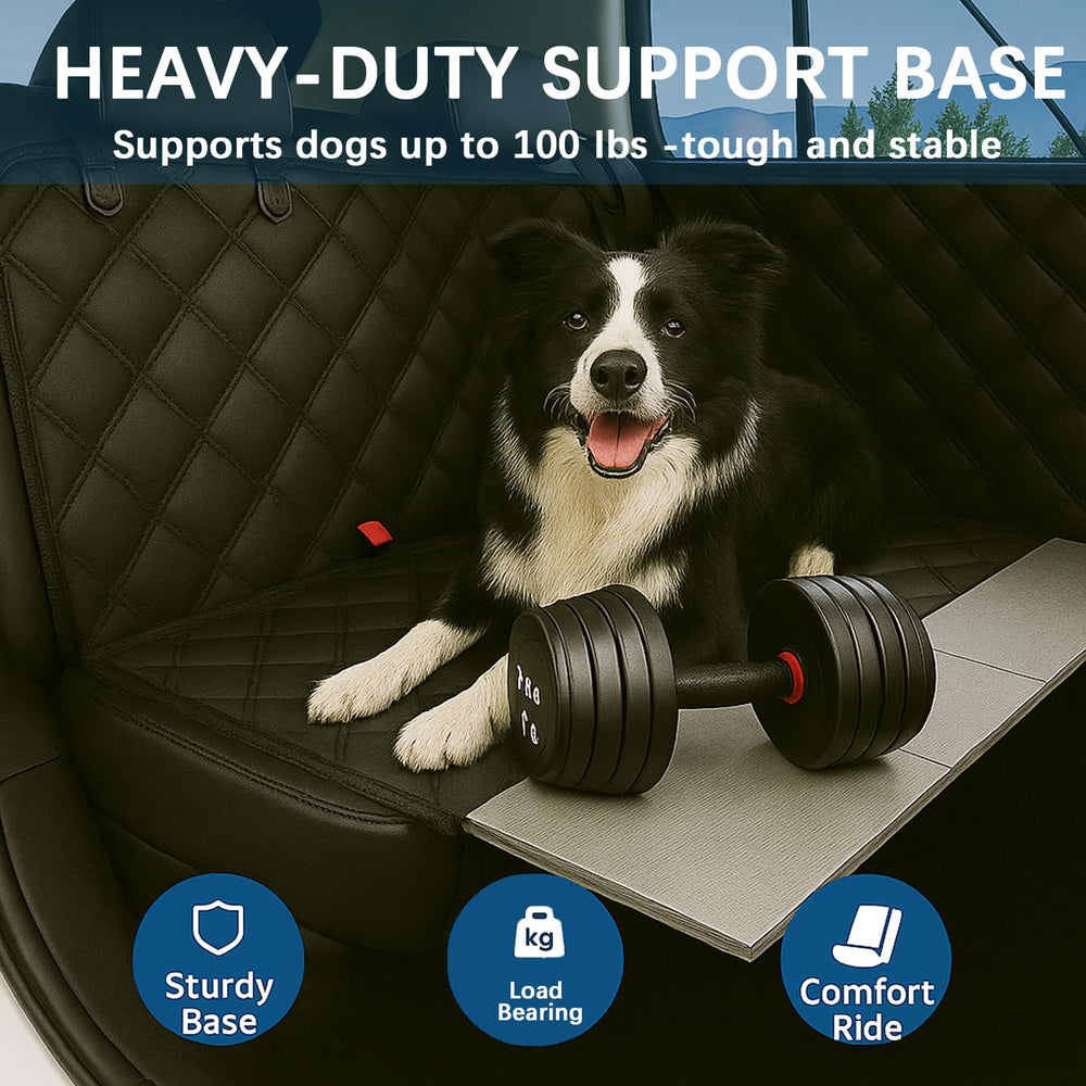 Fidozen waterproof hammock in car seat frame protects upholstery from spills and accidents