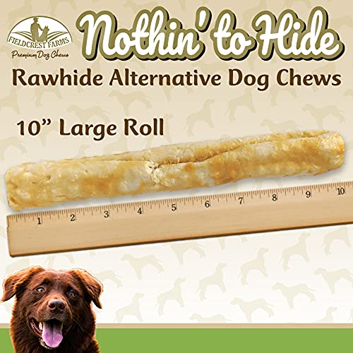 Fieldcrest Farms Nothing to Hide dog enjoying chew captures happy, satisfying chewing moment